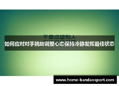 如何应对对手挑衅调整心态保持冷静发挥最佳状态